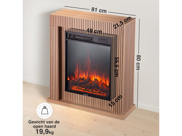 Matti Modern 32 Elektrische Haard – Paneel / Lamellen-look – foto 3 – kavel bij XL Auctions