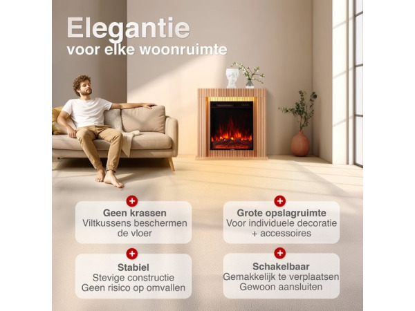 Matti Modern 32 Elektrische Haard – Paneel / Lamellen-look – foto 6 – kavel bij XL Auctions
