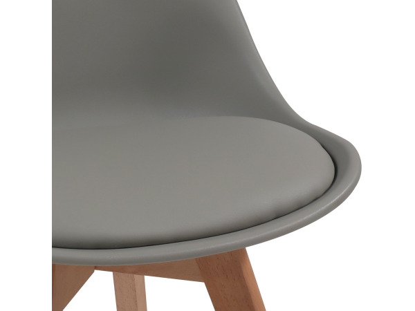 Eetkamerstoelen - Kuipstoelen - Kunststof - Grijs - Set van – foto 6 – kavel bij XL Auctions