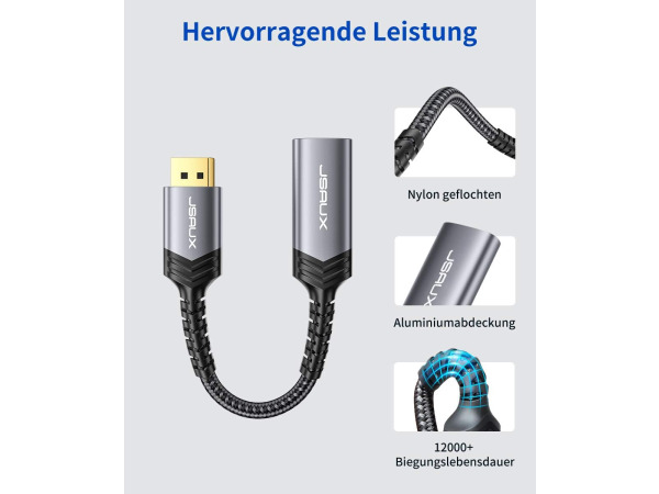 JSAUX DisplayPort naar HDMI Adapter 4K@30Hz – foto 4 – kavel bij XL Auctions