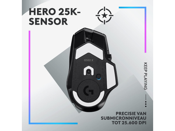 Logitech G G502 X PLUS LIGHTSPEED Draadloze RGB Gaming Muis – foto 5 – kavel bij XL Auctions
