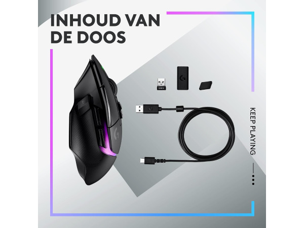 Logitech G G502 X PLUS LIGHTSPEED Draadloze RGB Gaming Muis – foto 9 – kavel bij XL Auctions