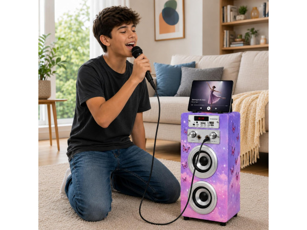 DYNASONIC Karaoke toren - Speaker - Bluetooth - USB – foto 4 – kavel bij XL Auctions