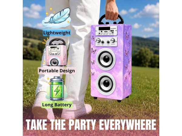 DYNASONIC Karaoke toren - Speaker - Bluetooth - USB – foto 6 – kavel bij XL Auctions