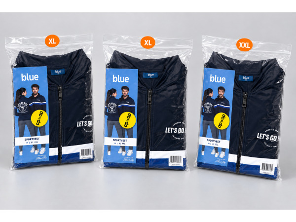 3x Blue sportvesten – 2x maat XL en 1x maat XXL – foto 2 – kavel bij XL Auctions
