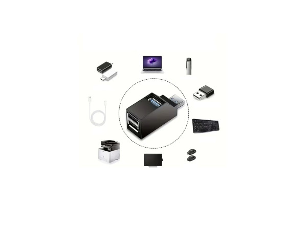 Hoge-Snelheid USB 3.0 Hub Adapter – 3 Poorten + Kaartlezer – foto 2 – kavel bij XL Auctions