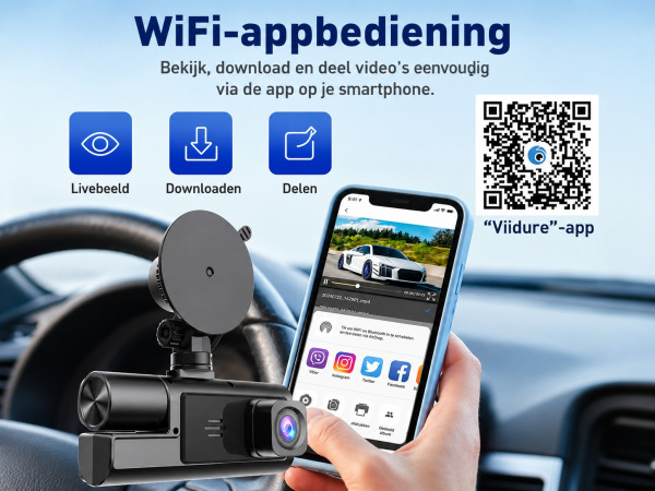 Dashcam met 3 Camera's – Full HD – Voor- en Achter camera – foto 8 – kavel bij XL Auctions