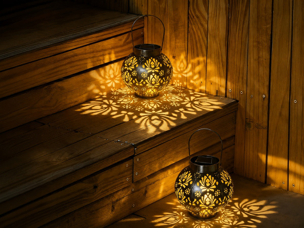 Set van 2 Solar Lantaarns - Oosters design – foto 4 – kavel bij XL Auctions