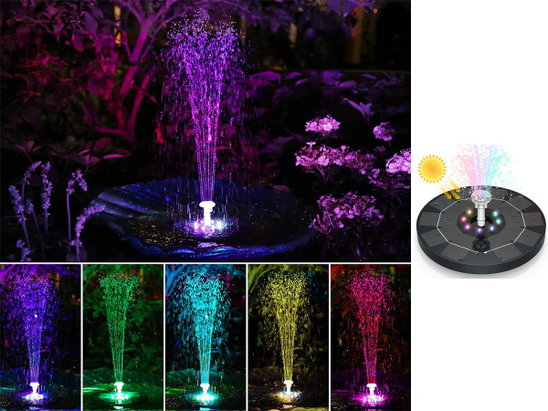 Solar led fontein met verlichting – foto 7 – kavel bij XL Auctions