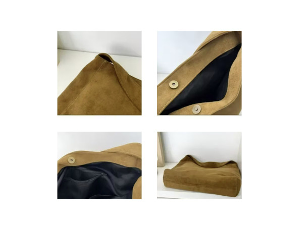 Suede schoudertas - lichtbruin – foto 2 – kavel bij XL Auctions