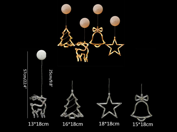 Kerstverlichting voor aan het raam - set van 4 – foto 5 – kavel bij XL Auctions