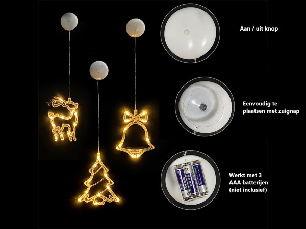 Kerstverlichting voor aan het raam - set van 4 – foto 6 – kavel bij XL Auctions