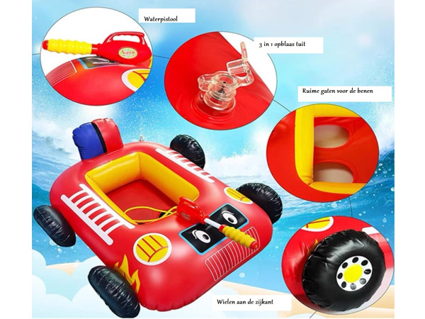 Opblaasbare race auto voor in het zwembad – foto 2 – kavel bij XL Auctions