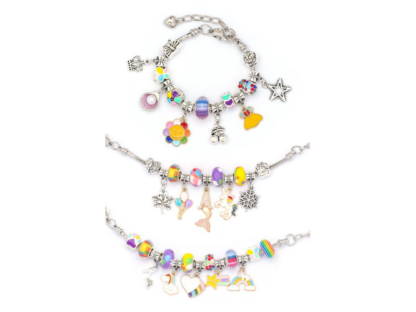 DIY armbanden set voor kids - regenboog kralen en bedels – foto 6 – kavel bij XL Auctions
