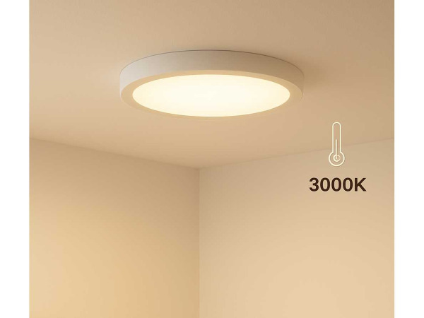 10 x LED Paneel – Rond Opbouw – 30W – 3000K Warm Wit – IP20 – kavel bij XL Auctions