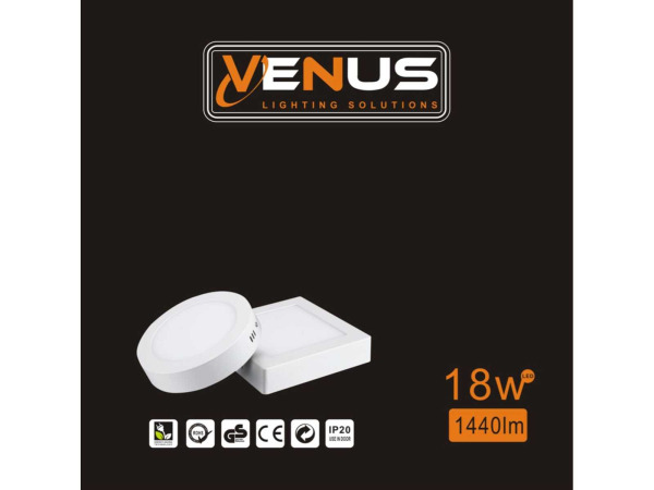 10x 10 x LED Paneel – Vierkant Opbouw – 18W – 6500K – IP20 – foto 4 – kavel bij XL Auctions