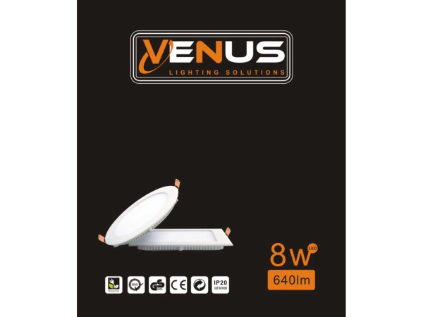 40 x LED Paneel – Rond Inbouw – 8W – 6500K Koud Wit – IP20 – foto 4 – kavel bij XL Auctions
