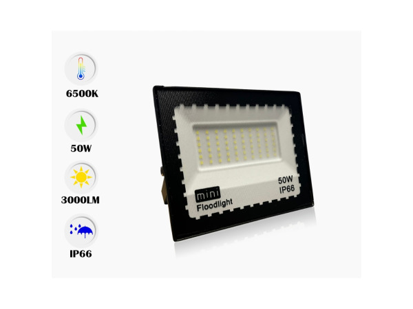 6x 6 x LED Schijnwerper MINI 50W – 6500K – IP65 – MINIONS-50 – foto 4 – kavel bij XL Auctions