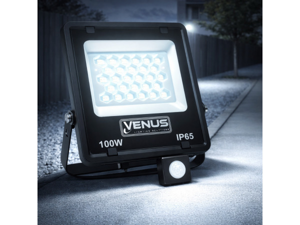 10x 10 x LED Schijnwerper 100W met Bewegingssensor – 6500K – kavel bij XL Auctions