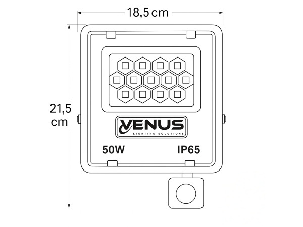 5x 5 x LED Schijnwerper 50W met Bewegingssensor – 4000K – foto 5 – kavel bij XL Auctions