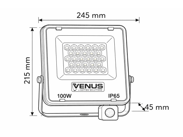 5x 5 x LED Schijnwerper 100W met Bewegingssensor – 4000K – foto 4 – kavel bij XL Auctions