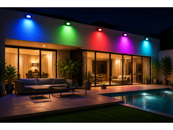 4x 4 x RGB LED Schijnwerper 20W – Zwart – IP65 – REMIX-20 – foto 3 – kavel bij XL Auctions