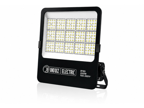 4x 4 x LED Schijnwerper 200W – 6400K – Zwart – BORNEO-200 – foto 2 – kavel bij XL Auctions