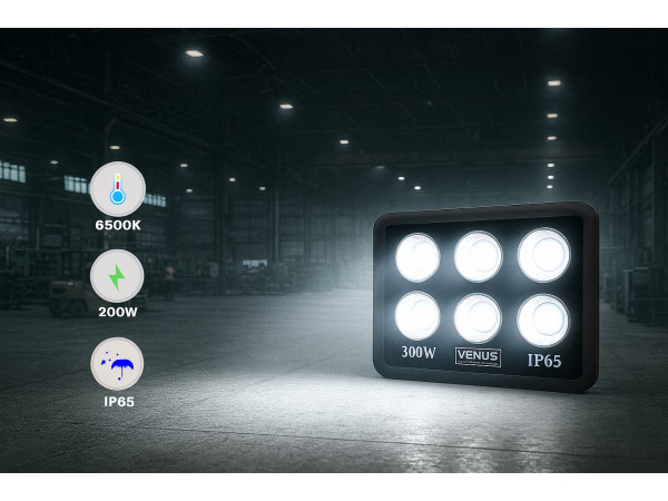 4x 4 x LED Schijnwerper 300W – 6500K Koud Wit – IP65 – EYES-300 – foto 3 – kavel bij XL Auctions