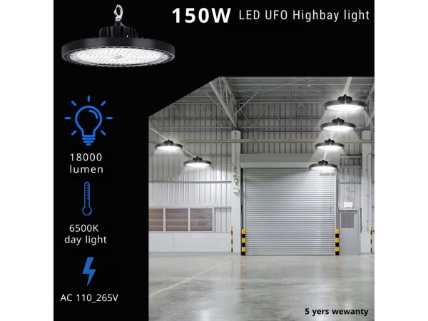 5x 5 x LED UFO Highbay PRO 150W – WEB-150 – kavel bij XL Auctions