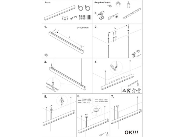 5x 5 x Lineaire LED Hanglamp – 35W – 120cm – Met Montageset – foto 5 – kavel bij XL Auctions