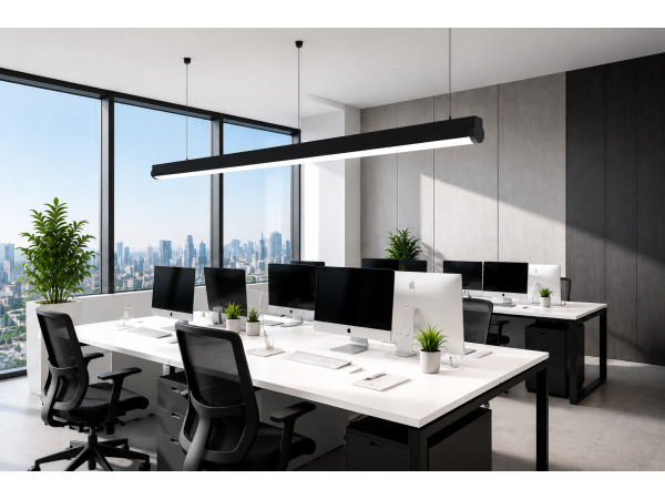 2x 2 x Lineaire LED Hanglamp 40W – 3CCT – Zwart – AVENUE – kavel bij XL Auctions