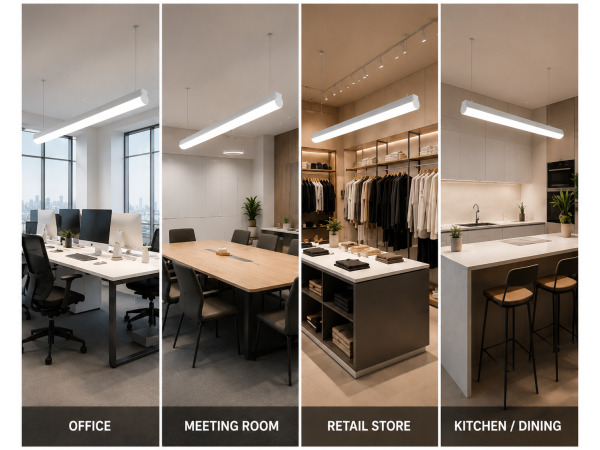 2x 2 x Lineaire LED Hanglamp 40W – 3CCT – Wit – AVENUE – foto 5 – kavel bij XL Auctions