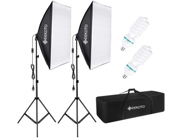 Geekoto softbox set fotostudio 50 x 70cm