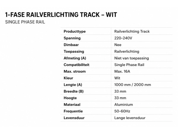 30x 30 x Verlichtingsrail – 1 Meter – Wit – LIGHTING TRACK – foto 3 – kavel bij XL Auctions