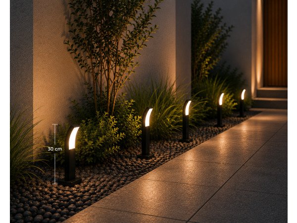 8x 8 x LED Sokkellamp voor Buiten – 12W – 4200K – PRESTIGE-2 – kavel bij XL Auctions