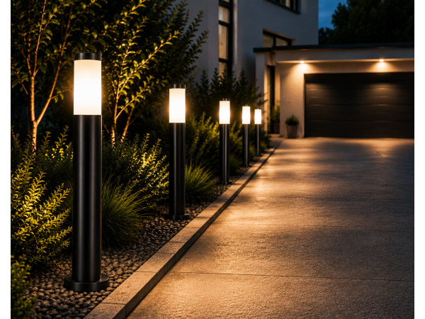 4x 4 x LED Tuinlamp – E27 – 80cm – Buitenverlichting – KAVAK-5 – kavel bij XL Auctions