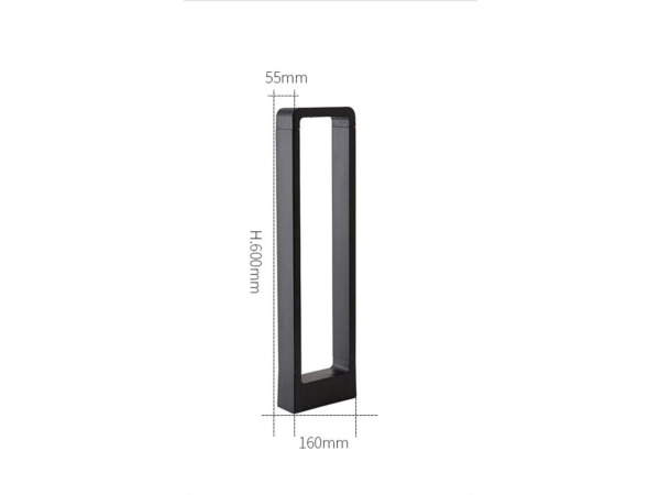 4x 4 x Tuinlamp – 60 cm – 7W LED – 3000K – Zwart – SLA-01 – foto 2 – kavel bij XL Auctions