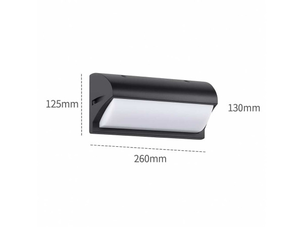 8x 8 x LED Wandlamp – 12W – 3500K – IP54 – Zwart – SAW-05 – foto 4 – kavel bij XL Auctions