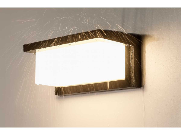 4x 4 x LED Wandlamp – 12W – 3500K – IP54 – Zwart – SAW-02 – foto 3 – kavel bij XL Auctions