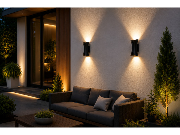 4x 4 x LED Buitenwandlamp – 10W – Zwart – MARVEL-10 – foto 3 – kavel bij XL Auctions