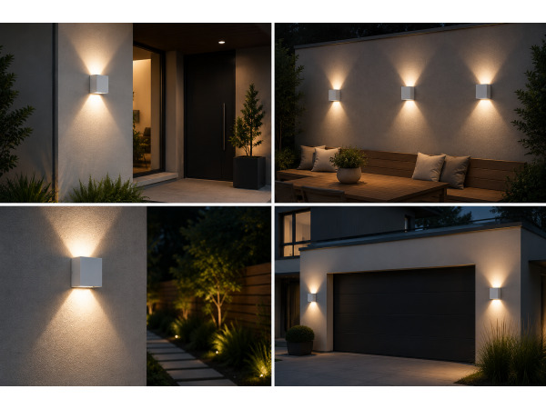 6x 6 x LED Buitenwandlamp – 4W – 4200K – Wit – IP65 – SEKOYA – foto 3 – kavel bij XL Auctions