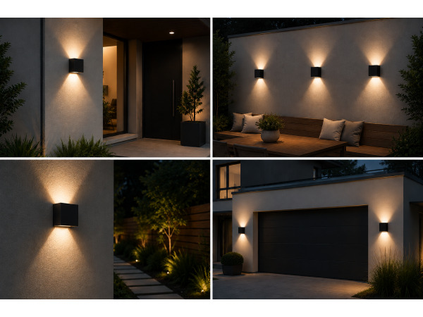 6x 6 x LED Buitenwandlamp – 4W – 4200K – Zwart – IP65 – SEKOYA – foto 3 – kavel bij XL Auctions