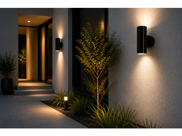 4x 4 x Buitenwandlamp Up & Down – Zwart – MANOLYA-2 – kavel bij XL Auctions