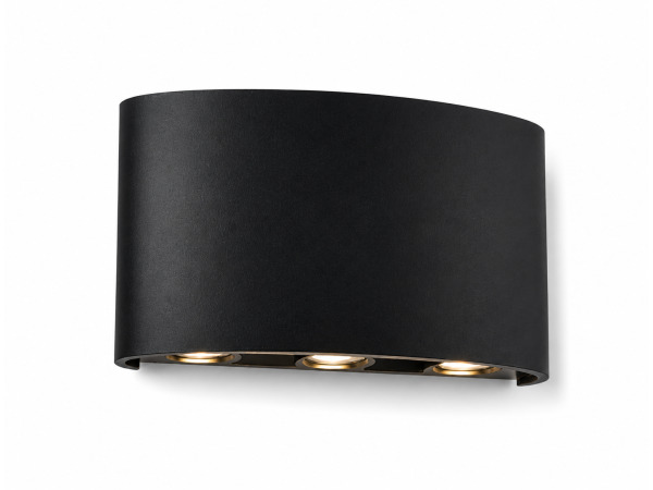 6x 6 x LED Buitenwandlamp – 6W – 4200K – Zwart – PROTON-6 – foto 4 – kavel bij XL Auctions