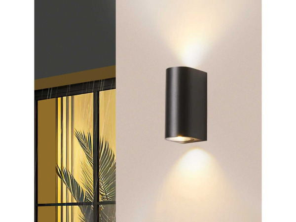 6x 6 x Buitenwandlamp – GU10 – Dubbele Lichtuitstraling – kavel bij XL Auctions