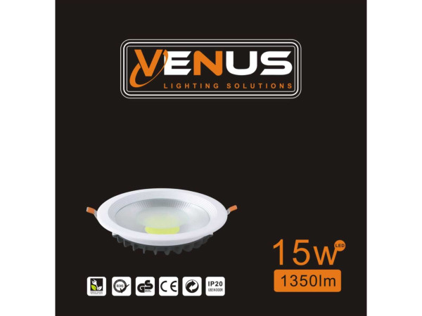 10x 10 x LED Downlight – 15W – 3000K Warm Wit – IP20 – foto 2 – kavel bij XL Auctions