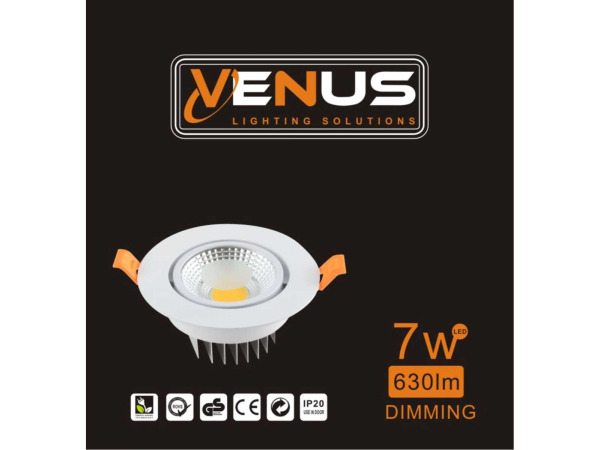 25x 25 x LED Downlight – 7W – Dimbaar – 6500K – Wit – foto 5 – kavel bij XL Auctions