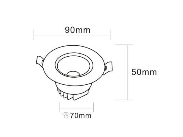 50x 50 x LED Downlight – 7W – Kantelbaar – 3000K – Zilver – foto 4 – kavel bij XL Auctions