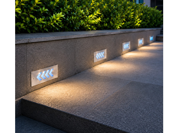 6x 6 x LED Trapverlichting 3W – Blauw – IP54 – BERIL – kavel bij XL Auctions