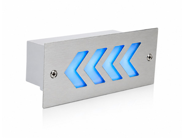 6x 6 x LED Trapverlichting 3W – Blauw – IP54 – BERIL – foto 2 – kavel bij XL Auctions